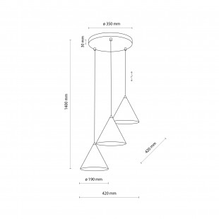 Lampa Wisząca Cono Black | TK Lighting - Loftowa Elegancja