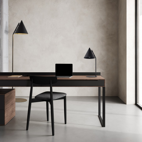 Lampa Cono Black TK Lighting | Lampa stołowa loft czarna