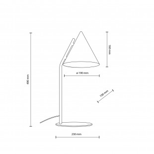 Lampa Cono Black TK Lighting | Lampa stołowa loft czarna