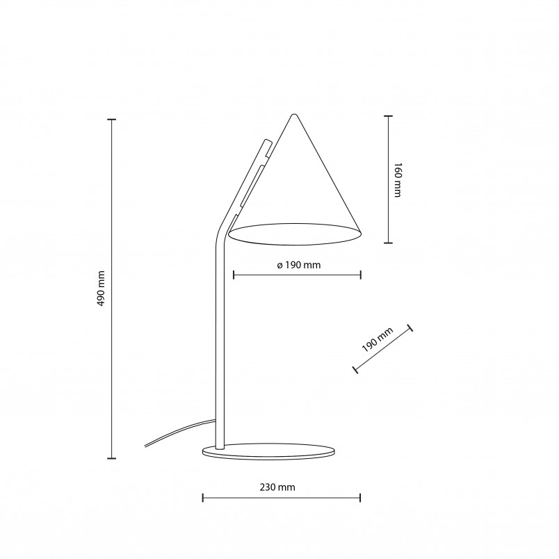 Lampa Cono Black TK Lighting | Lampa stołowa loft czarna