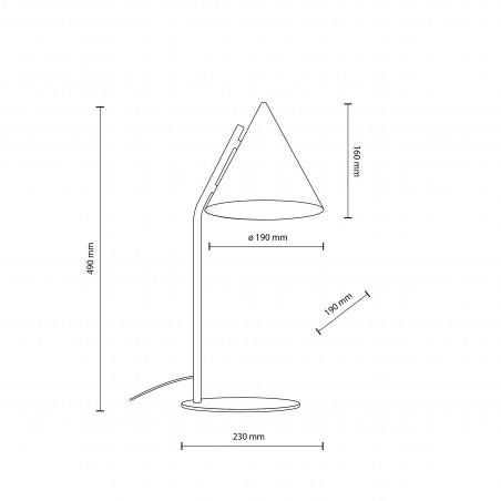 Lampa Cono Black TK Lighting | Lampa stołowa loft czarna