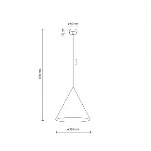 Lampa Wisząca Cono Brick TK Lighting | Pomarańczowa, E27