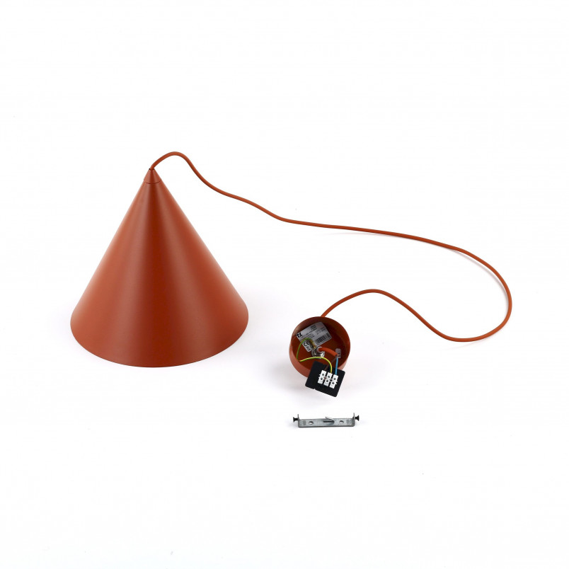 Lampa Wisząca Cono Brick | TK Lighting - Pomarańczowa, E27