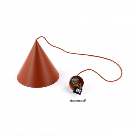 Lampa Wisząca Cono Brick | TK Lighting - Pomarańczowa, E27