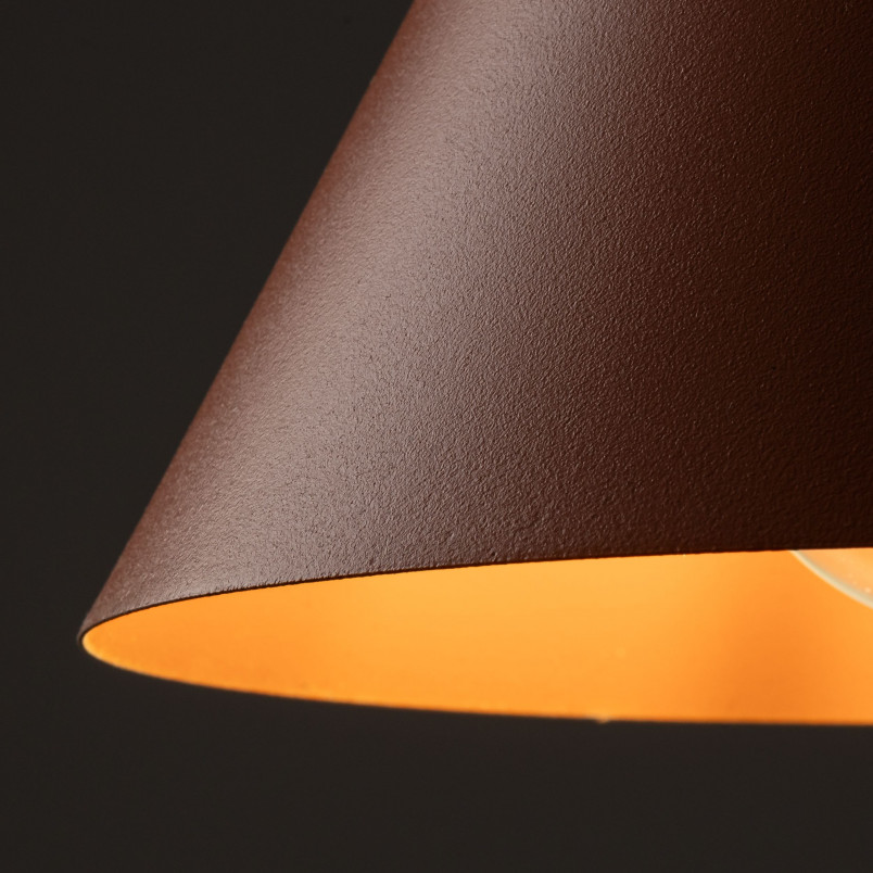 Lampa Wisząca Cono Brick | TK Lighting - Pomarańczowa, E27