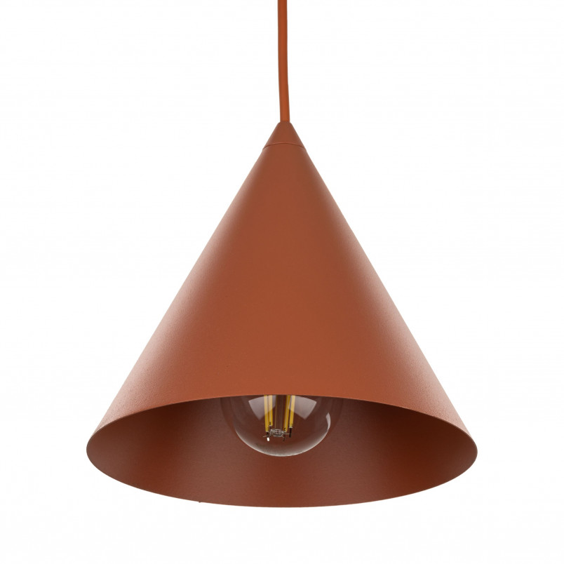 Lampa Wisząca Cono Brick | TK Lighting - Pomarańczowa, E27