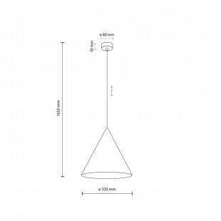 Lampa wisząca Cono Brown TK Lighting | Loftowa lampa stożkowa