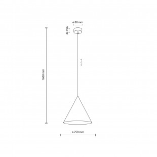 Lampa Wisząca Cono Brown 25cm | TK Lighting - Loftowa Elegancja