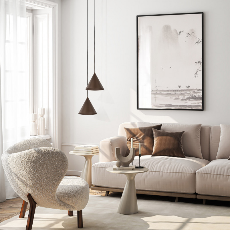 Lampa Wisząca Cono Brown TK Lighting | Loftowa Lampa E27