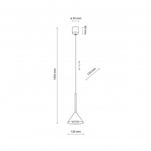 Lampa wisząca Cono Black TK Lighting | Loftowa, metalowa