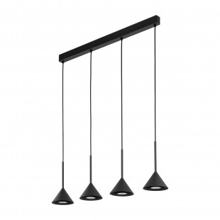 Lampa Wisząca Cono Black TK Lighting | Loftowa, 4 punkty
