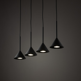 Lampa Wisząca Cono Black TK Lighting | Loftowa, 4 punkty