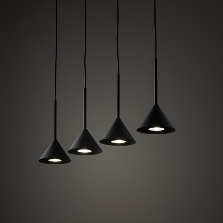 Lampa Wisząca Cono Black TK Lighting | Loftowa, 4 punkty