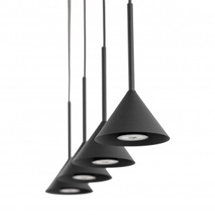 Lampa Wisząca Cono Black TK Lighting | Loftowa, 4 punkty