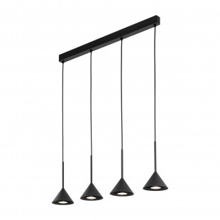 Lampa Wisząca Cono Black TK Lighting | Loftowa, 4 punkty