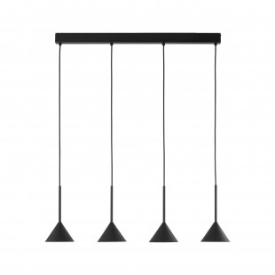 Lampa Wisząca Cono Black TK Lighting | Loftowa, 4 punkty