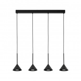 Lampa Wisząca Cono Black TK Lighting | Loftowa, 4 punkty