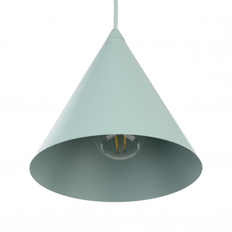Lampa Wisząca Cono Mint - TK Lighting | Zielona, Stożkowa