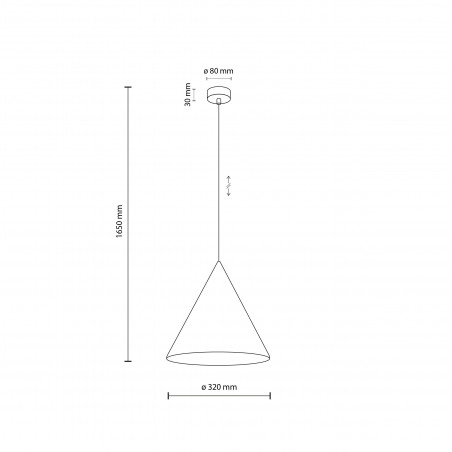 Lampa wisząca Cono zielona TK Lighting | Nowoczesny design