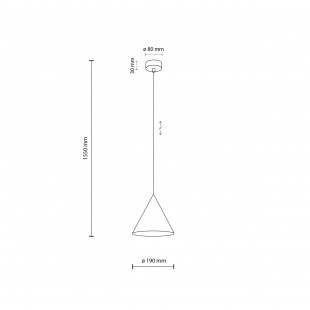 Lampa wisząca Cono Sabia - beżowa, metalowa | TK Lighting