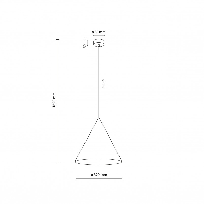 Lampa Wisząca Cono White 32cm | TK Lighting - Skandynawski Design