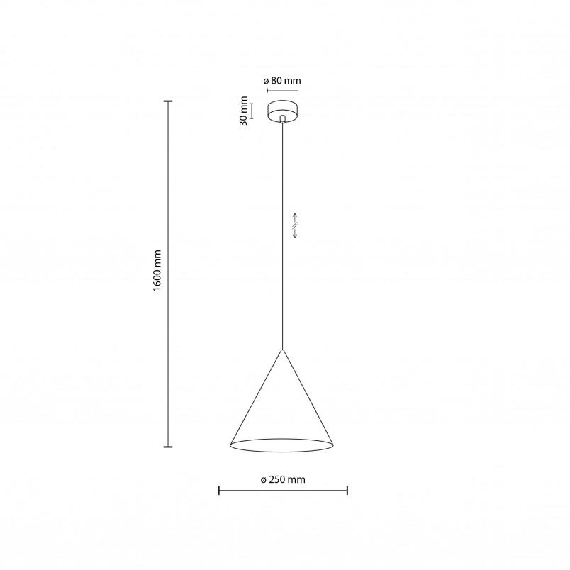 Lampa wisząca Cono White TK Lighting | Skandynawski design