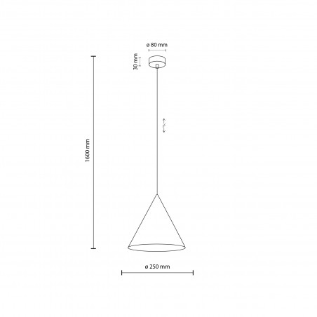 Lampa wisząca Cono White TK Lighting | Skandynawski design