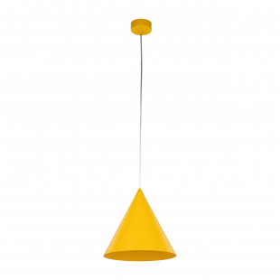 Lampa wisząca Cono Yellow TK Lighting | Żółta, metalowa