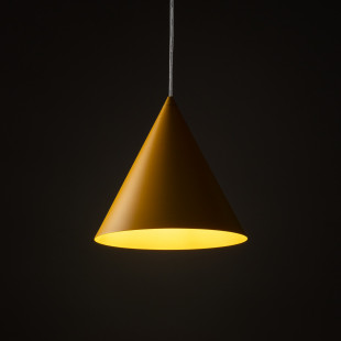 Lampa wisząca Cono Yellow TK Lighting | Żółta, metalowa