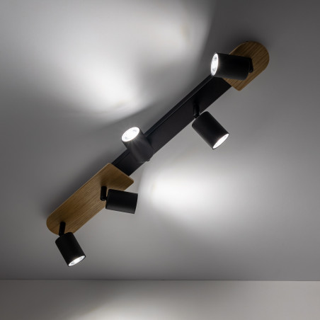 Reflektor sufitowy Loft Cover Wood V czarny | TK Lighting