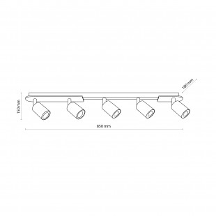 Reflektor sufitowy Loft Cover Wood V czarny | TK Lighting