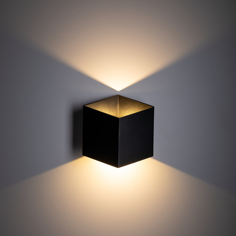 Kinkiet ogrodowy LED Cube czarny TK Lighting | Nowoczesne oświetlenie