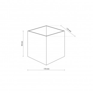 Kinkiet ogrodowy LED Cube czarny TK Lighting | Nowoczesne oświetlenie