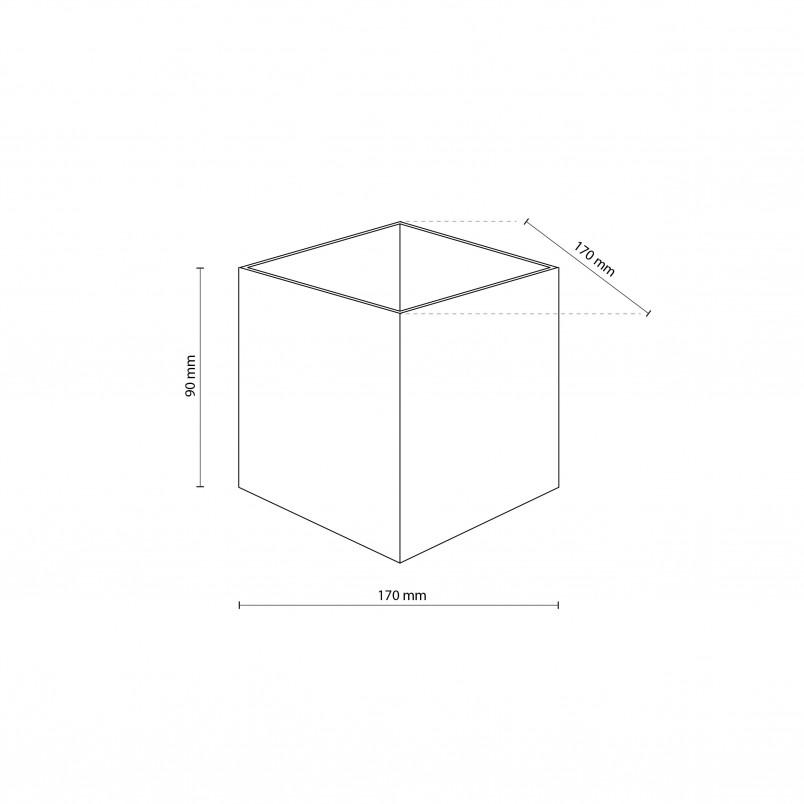 Kinkiet ogrodowy LED Cube czarny TK Lighting | Nowoczesne oświetlenie