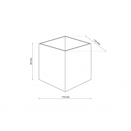Kinkiet ogrodowy LED Cube czarny TK Lighting | Nowoczesne oświetlenie