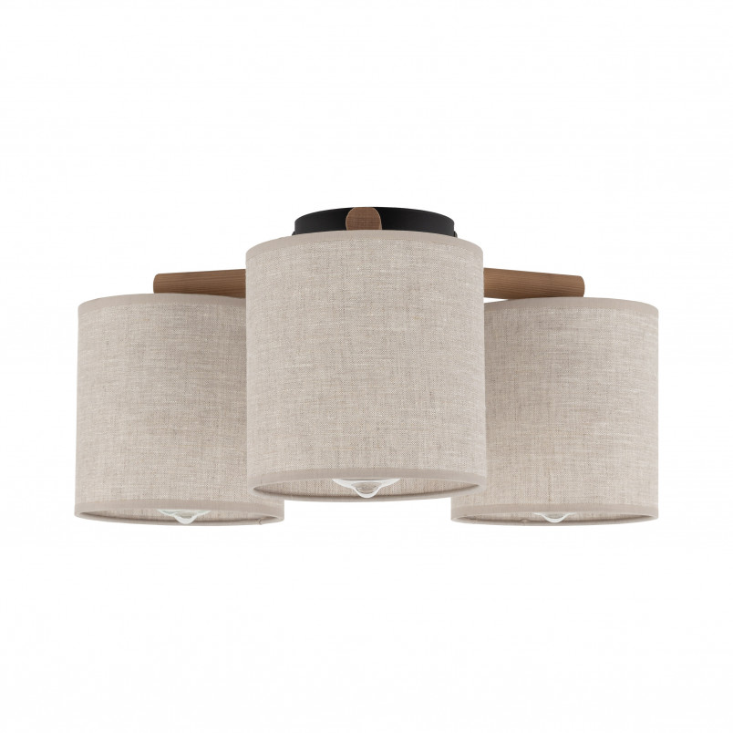 Lampa sufitowa Deva len TK Lighting | 3 punkty, styl boho
