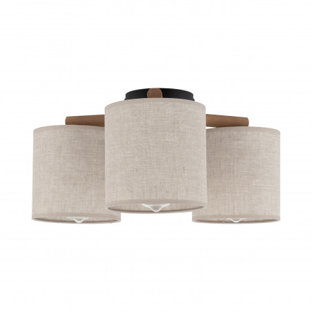 Lampa sufitowa Deva len TK Lighting | 3 punkty, styl boho