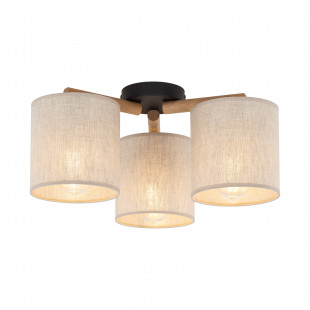 Lampa sufitowa Deva len TK Lighting | 3 punkty, styl boho