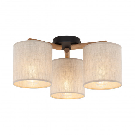 Lampa sufitowa Deva len TK Lighting | 3 punkty, styl boho