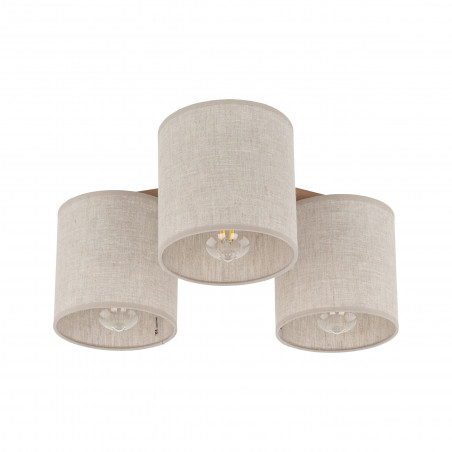 Lampa sufitowa Deva len TK Lighting | 3 punkty, styl boho