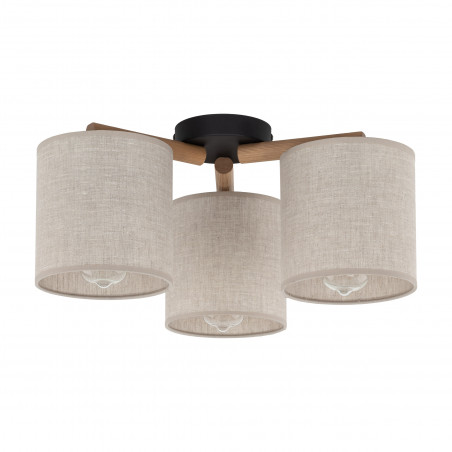 Lampa sufitowa Deva len TK Lighting | 3 punkty, styl boho