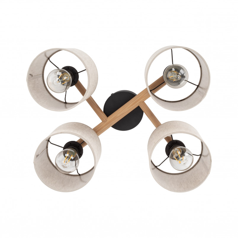 Lampa sufitowa Deva | 4 punkty | TK Lighting | Beżowa