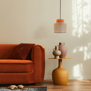 Lampa wisząca boho Duo TK Lighting - Juta/Pomarańczowy | Kup online