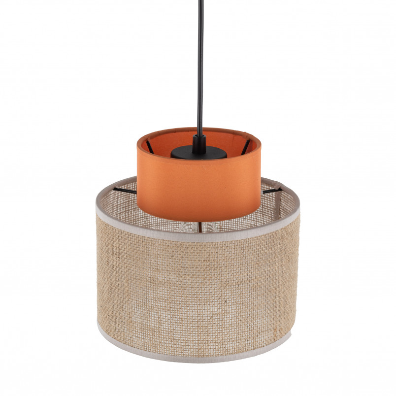 Lampa wisząca boho Duo TK Lighting - Juta/Pomarańczowy | Kup online