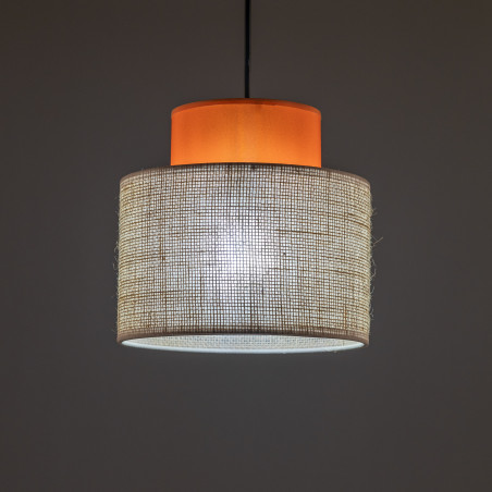 Lampa wisząca boho Duo TK Lighting - Juta/Pomarańczowy | Kup online