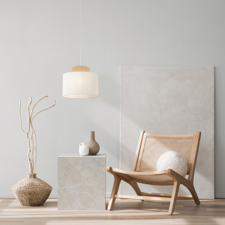 Lampa Wisząca Boho Duo Juta/Biały TK Lighting - Odkryj Skandynawski Styl!