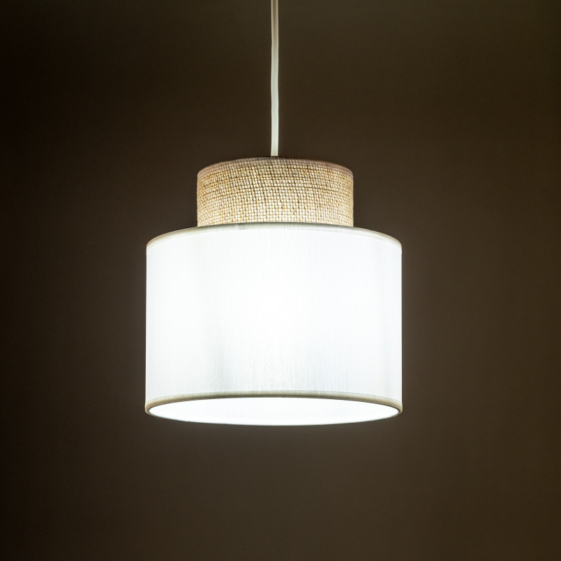 Lampa wisząca boho Duo juta/biały | TK Lighting - Oświetlenie