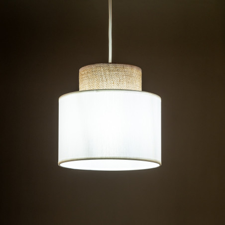 Lampa wisząca boho Duo juta/biały | TK Lighting - Oświetlenie