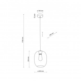 Lampa wisząca szklana Elio 20cm - TK Lighting | Nowoczesny design