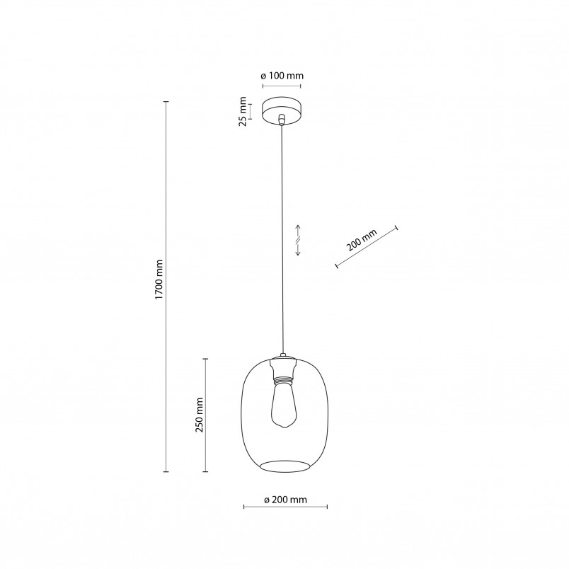Lampa wisząca szklana Elio 20cm - TK Lighting | Nowoczesny design
